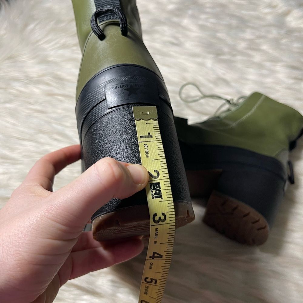 Converse Olive Green Platform Combat Boots - Picture 7 of 10